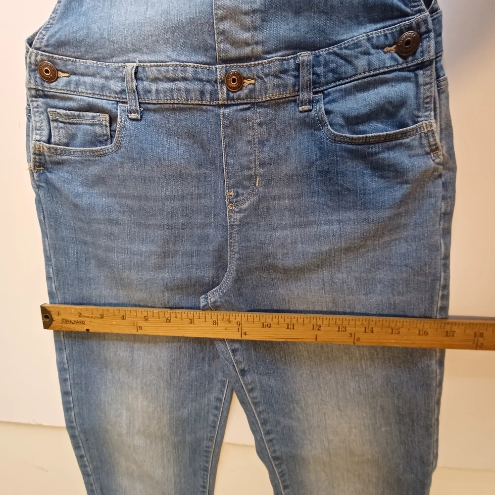 Oshkosh B'Gosh Girls Vestbak Button Front Denim Overalls Sz 12